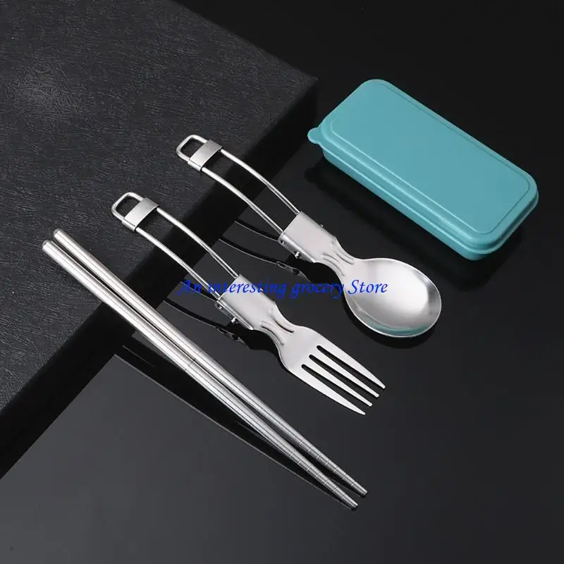 652D Camping Cutlery Travel Cutlery Set Utensils Include Spoon, Chopsticks and Fork