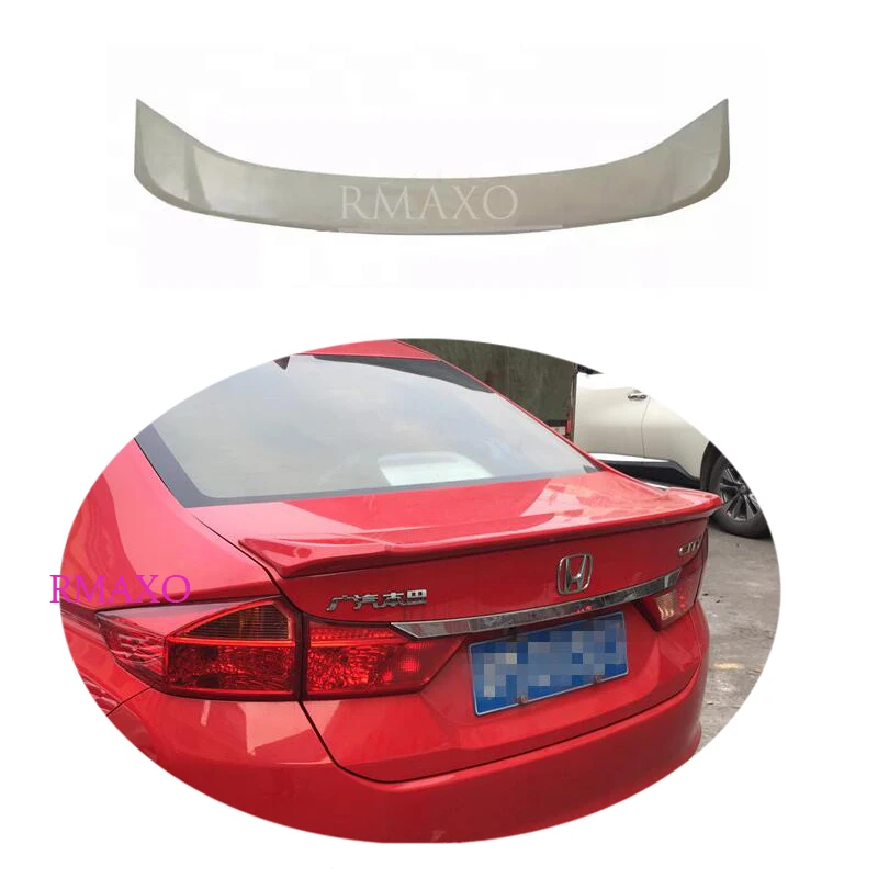 For HONDA City  Spoiler 2015-2016  High Quality  ABS Material Car Rear Wing Primer Color Rear Spoiler