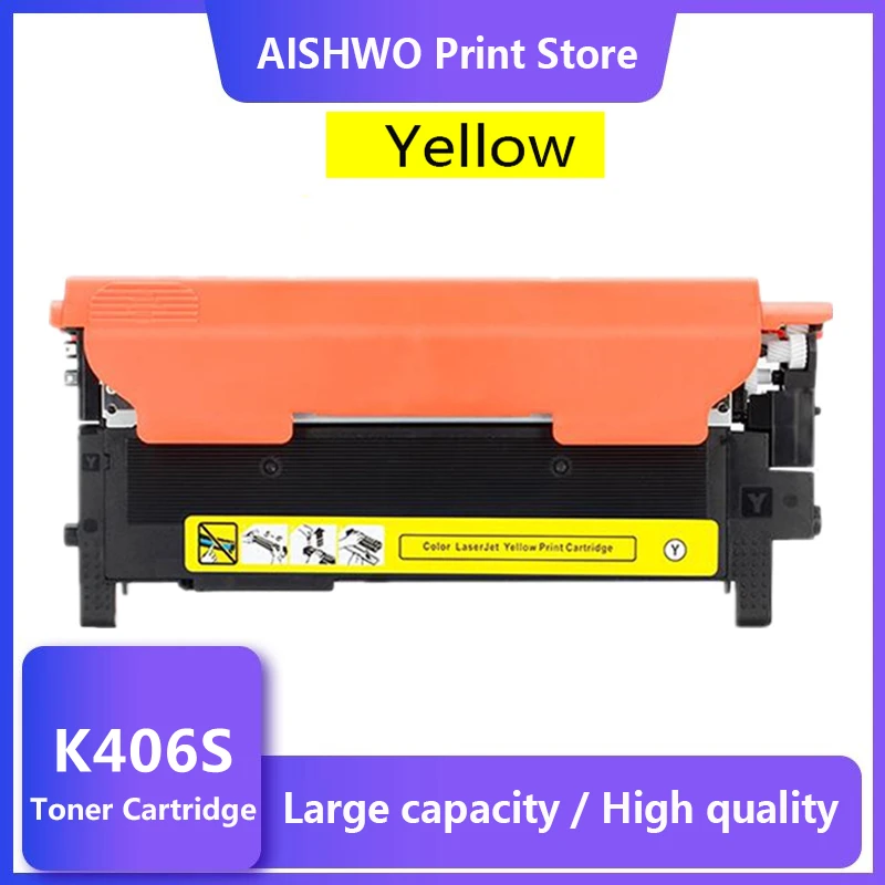 1 Yellow Compatible Toner Cartridge For Samsung 406s k406s CLT-406S CLT-K406S C406S Y406S CLP-360 365w 366W CLX-3305 C460FW