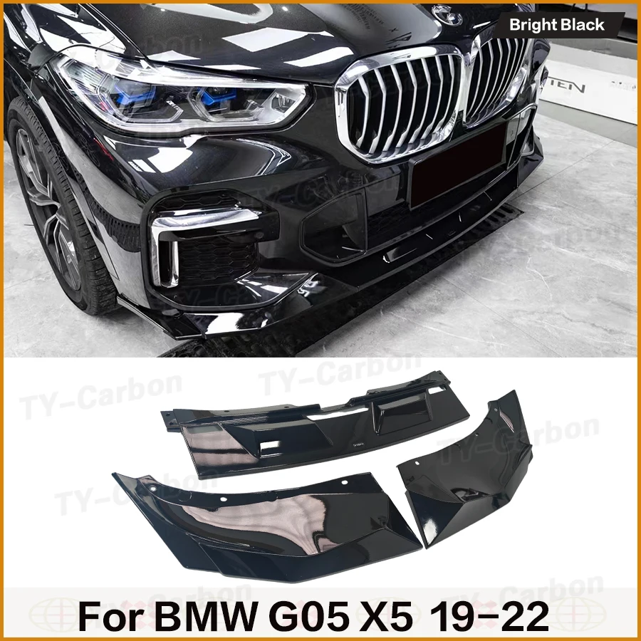 

VTEN Style PP Gloss Black Front Bumper Lip Spoiler for BMW G05 X5 Front Lip Side Splitters Car Accessories Bodykits 2019-2022