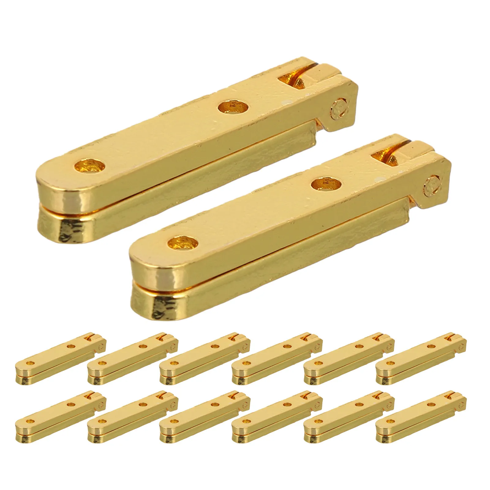 14Pcs Jewelry Box Hinges Small Zinc Alloy Retro Style Decorative Hinges 90 Degree Replacement Hardware for Wooden Furniture