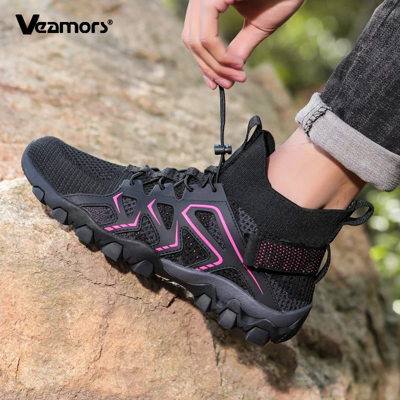 High-Top-Outdoor-Sneaker für Herren, rutschfeste Damen-Wanderschuhe, atmungsaktive Mesh-Sneaker für Paare, für Trekking, Camping, Wandern