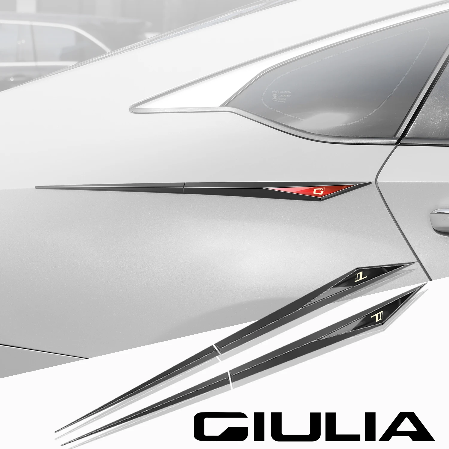 

2 шт., автомобильные наклейки из ТПУ, автомобильные аксессуары для alfa romeo giulia quadfoolo q4 ti sport