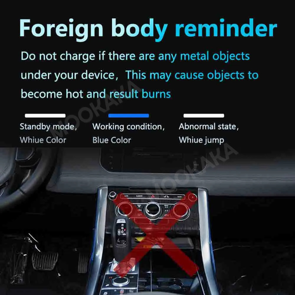 لسيارة رينج روفر سبورت 2013-2017 شاحن سيارة لاسلكي سريع تشى شحن سريع لوحة قيادة الهاتف المحمول الذكية بالأشعة تحت الحمراء #3