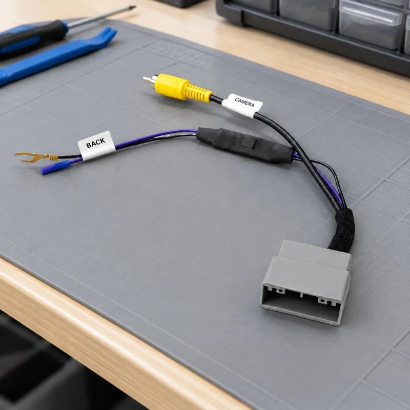 24-Pin Backup Camera Wiring Adapter for Existing Display Systems for 2015-2017 R6FB