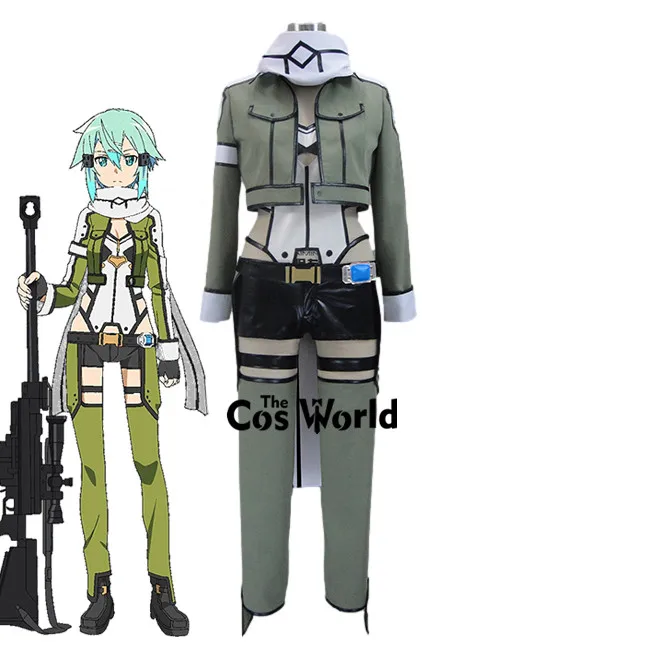 Sword Art Online GGO Asada Shino Uniform Outfits Anime Customize Cosplay Costumes