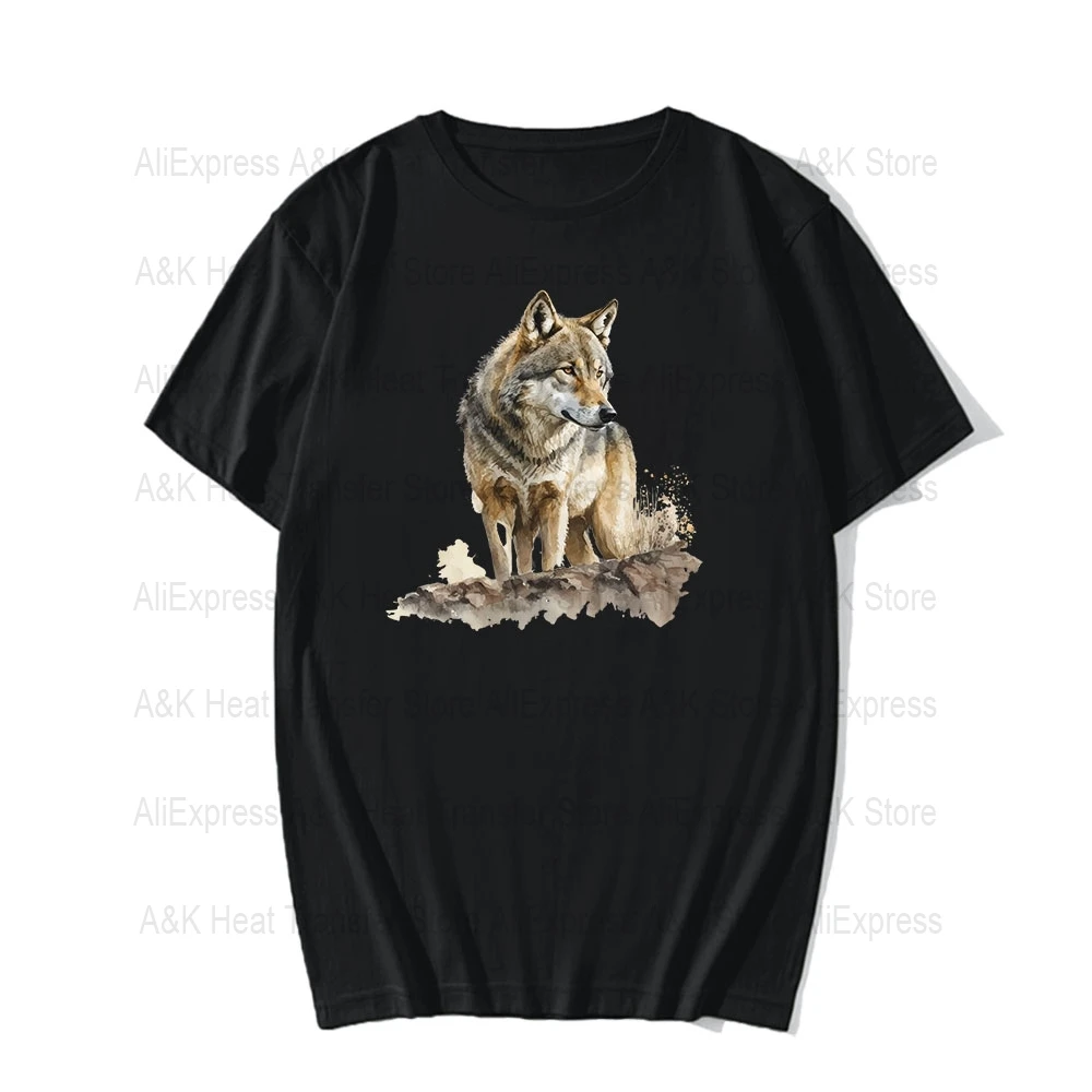 Cool Wolfs Heat Transfer Patches For Clothing Thermal Stickers Iron On Patches For T-Shirt Decals DIY Fabric Stripe Parches Rope