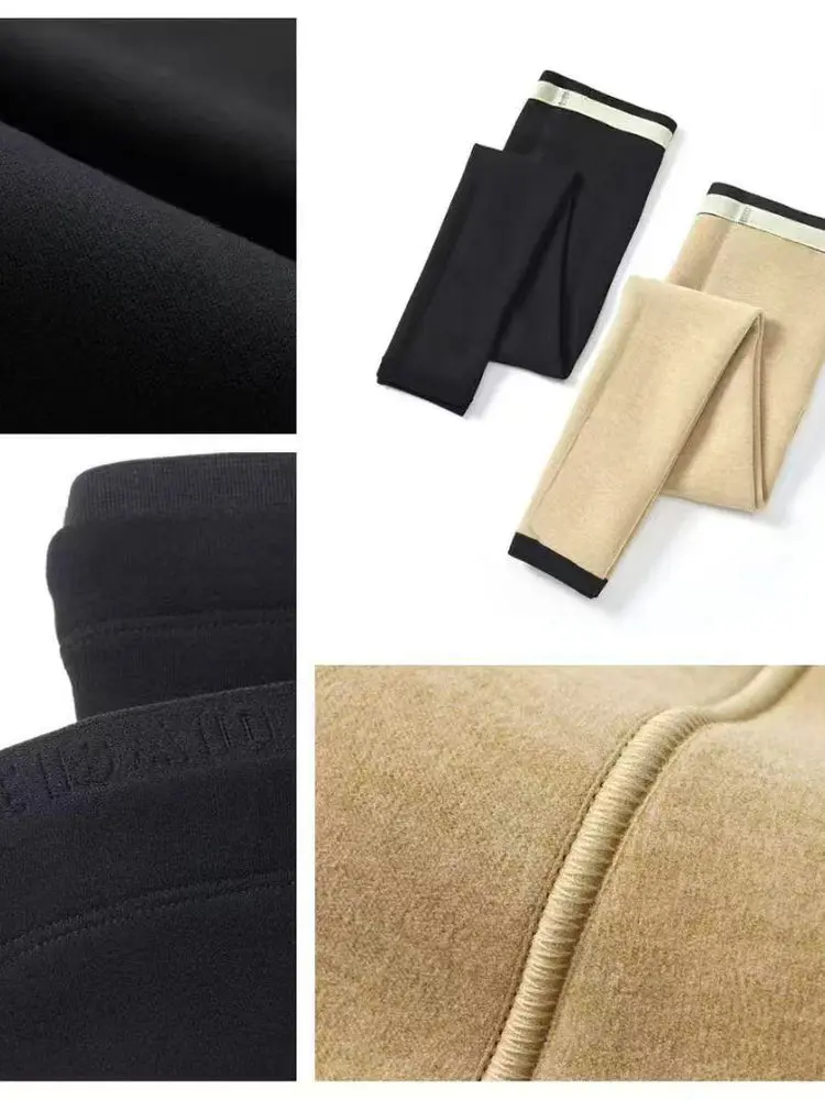 HOLF Harf Explosive Bla Pantalones Doble Fce Diseño Interior Pantalones Largos Casuales Mediados de Cintura Levantamiento de Cadera Funcionales