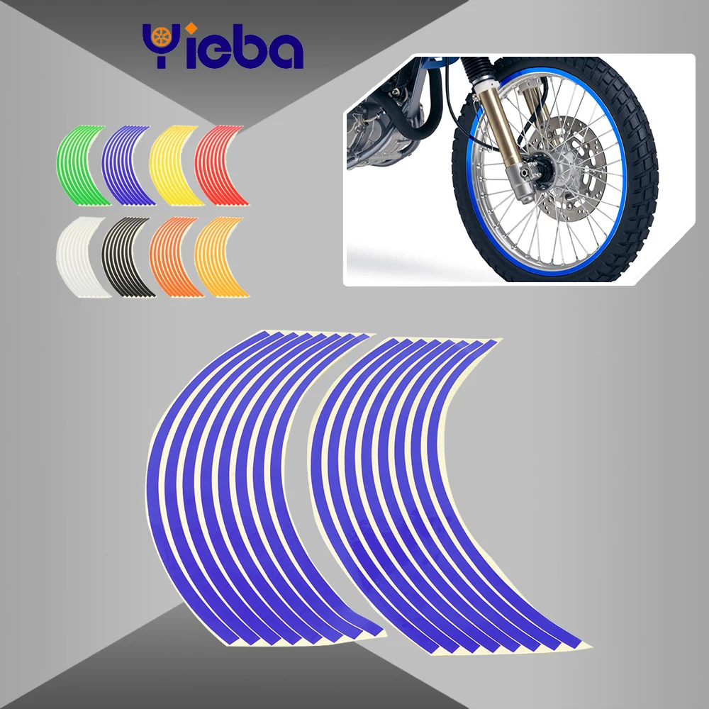 

Motorcycle Sticker Wheel Tire Stickers Reflective Rim Band Exterior Accessories FOR SUZUKI ATV GSR 600 750 GS500E F GSX 1300 R