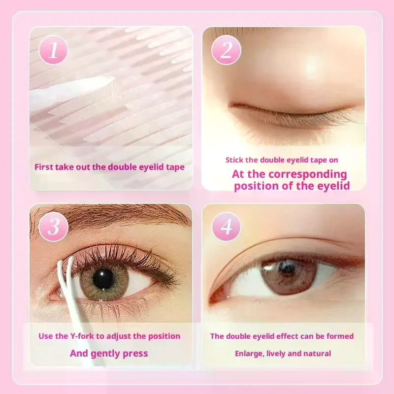 120pcs Invisible Double Eyelid Stickers - Waterproof Natura Long Lasting With Tool Transparent Eyelid Stickers