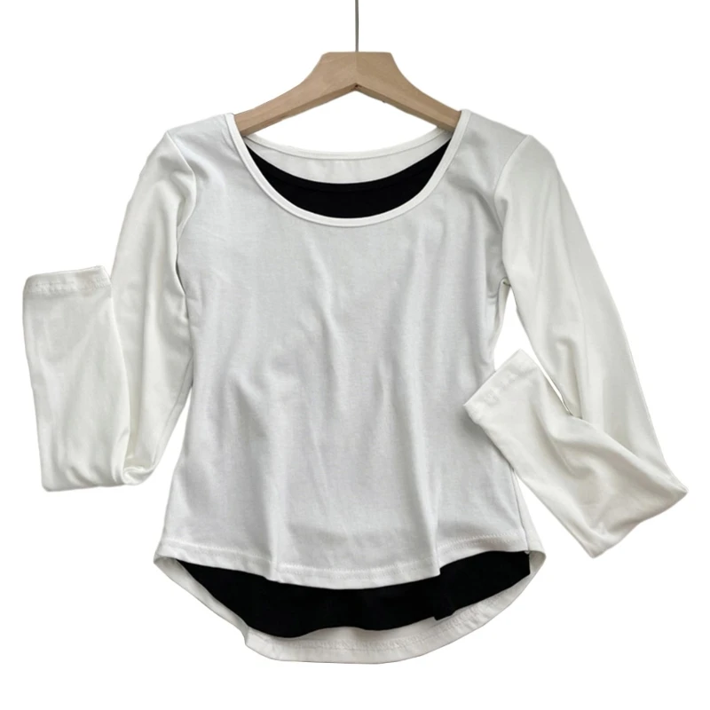 Dames casual mouw ronde hals fit crop tops streetwear