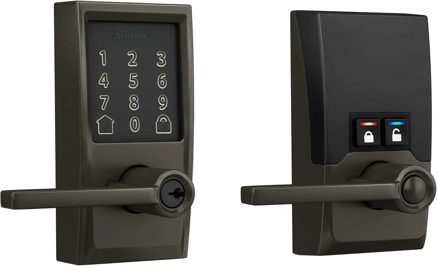 

Encode Century WiFi Latitude Lever Smart Keyless Entry Touchscreen Door Lock, Black Stainless