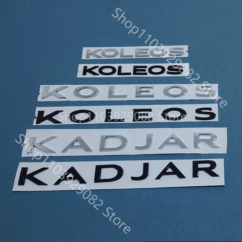 KOLEOS KADJAR Letter Word Badge Sticker Rear Trunk Hood Grille Logo Emblem Decal For Renault Car Accessories