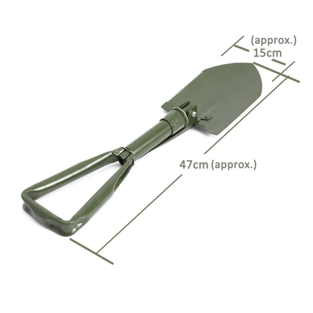 4 in 1 Multi-function Green Foldable Mini Shovel Folding Shovel with Carrying Pouch Garden Planting Digging Tool