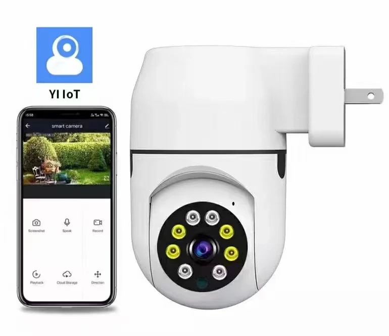 2MP 1080P YILOT APP  US/EU/UK Plug P2P Wireless PTZ IP Dome Camera Full Color Night Vision Home Security CCTV Baby Monitor