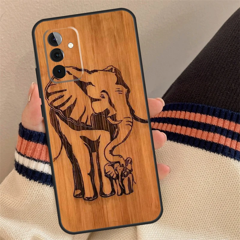 Natural Bamboo Wood Pattern Print Case For Samsung Galaxy A54 A34 A24 A14 A12 A22 A32 A52 A51 A71 A13 A23 A33 A53 A73 Cover