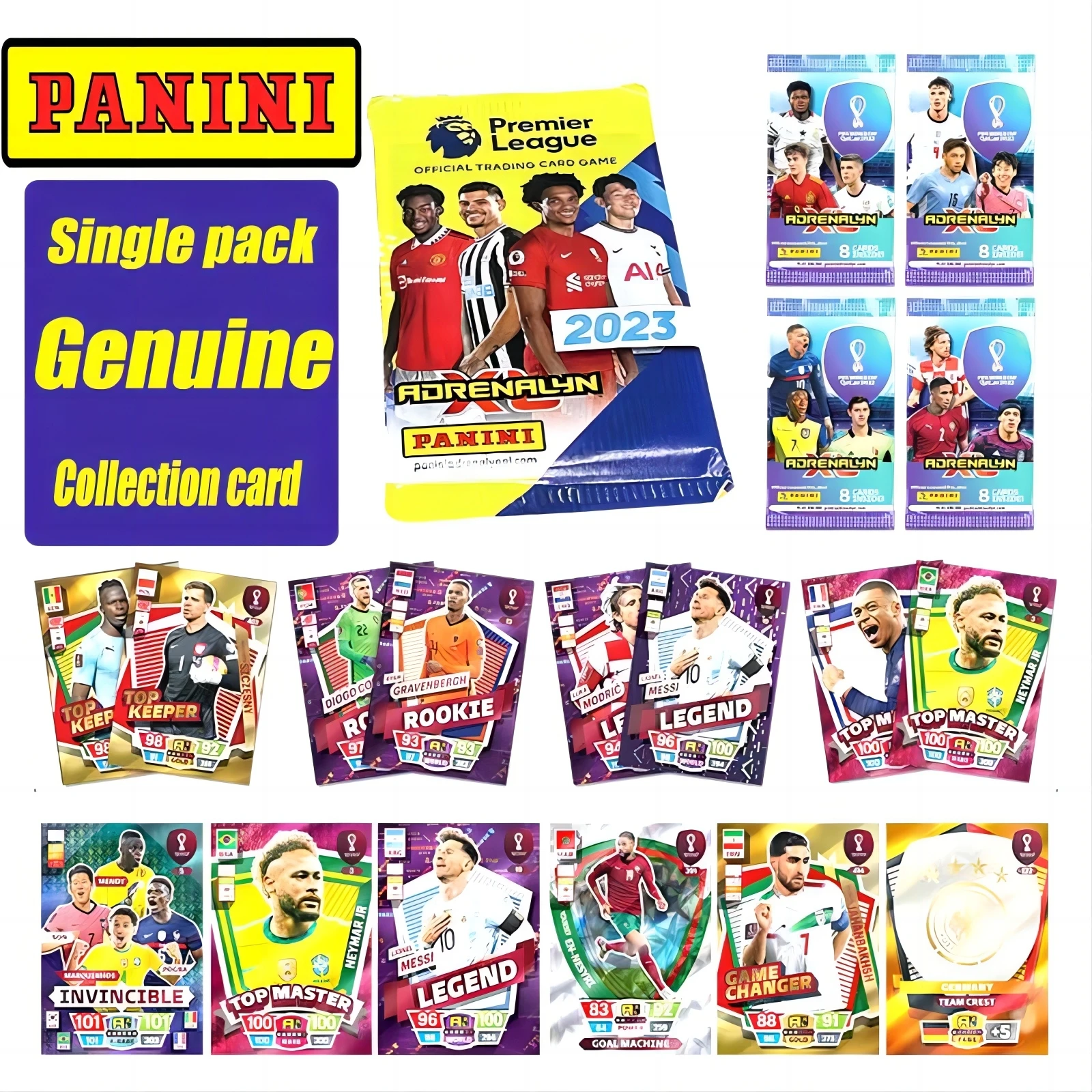 Panini Single Pack Genuine 2022 Fifa World Cup 2023 Chaoying Star Card Christmas Birthday Gift Toys Rare Collectible Card