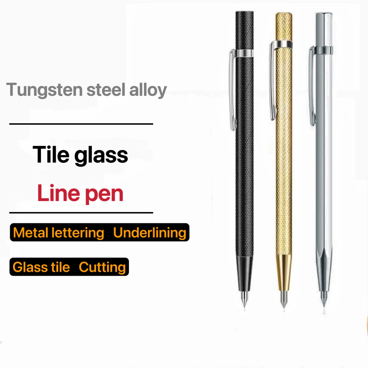 Alloy Scribe Pen Carbide Scriber Pen Metal Wood Glass Tile Cutting Marker Pencil Metalworking Woodworking Hand Tools