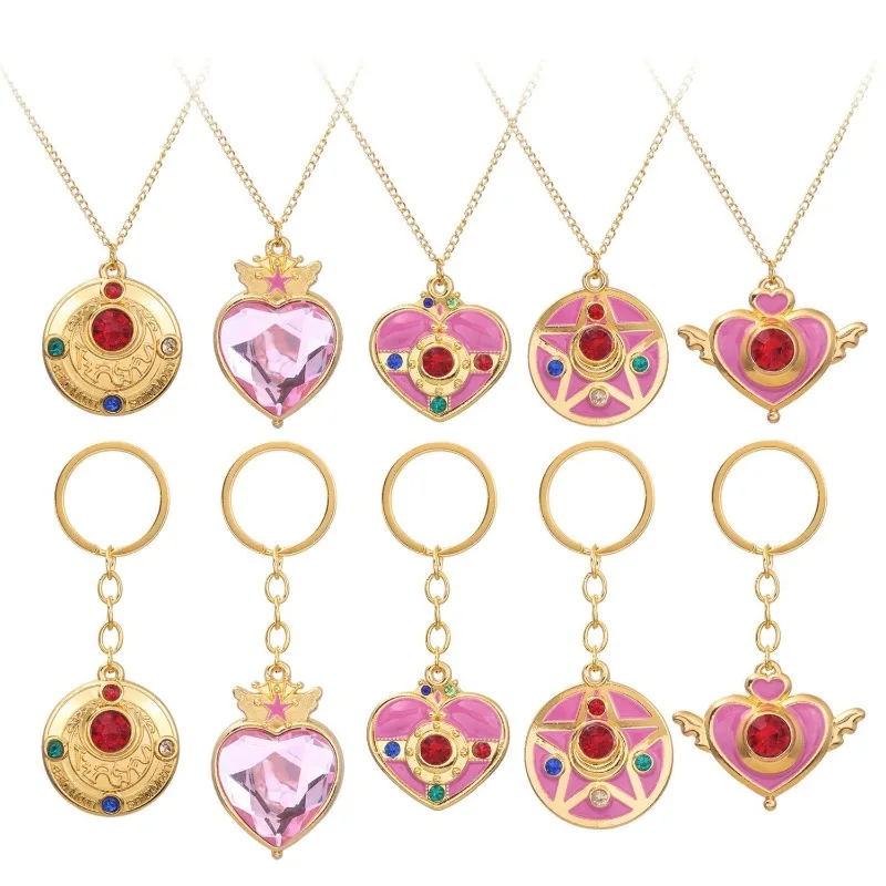Sailor Moon key chain necklace Tsukino Usagi magic transformer sweet girl cos clothing accessories high-value personalized gift