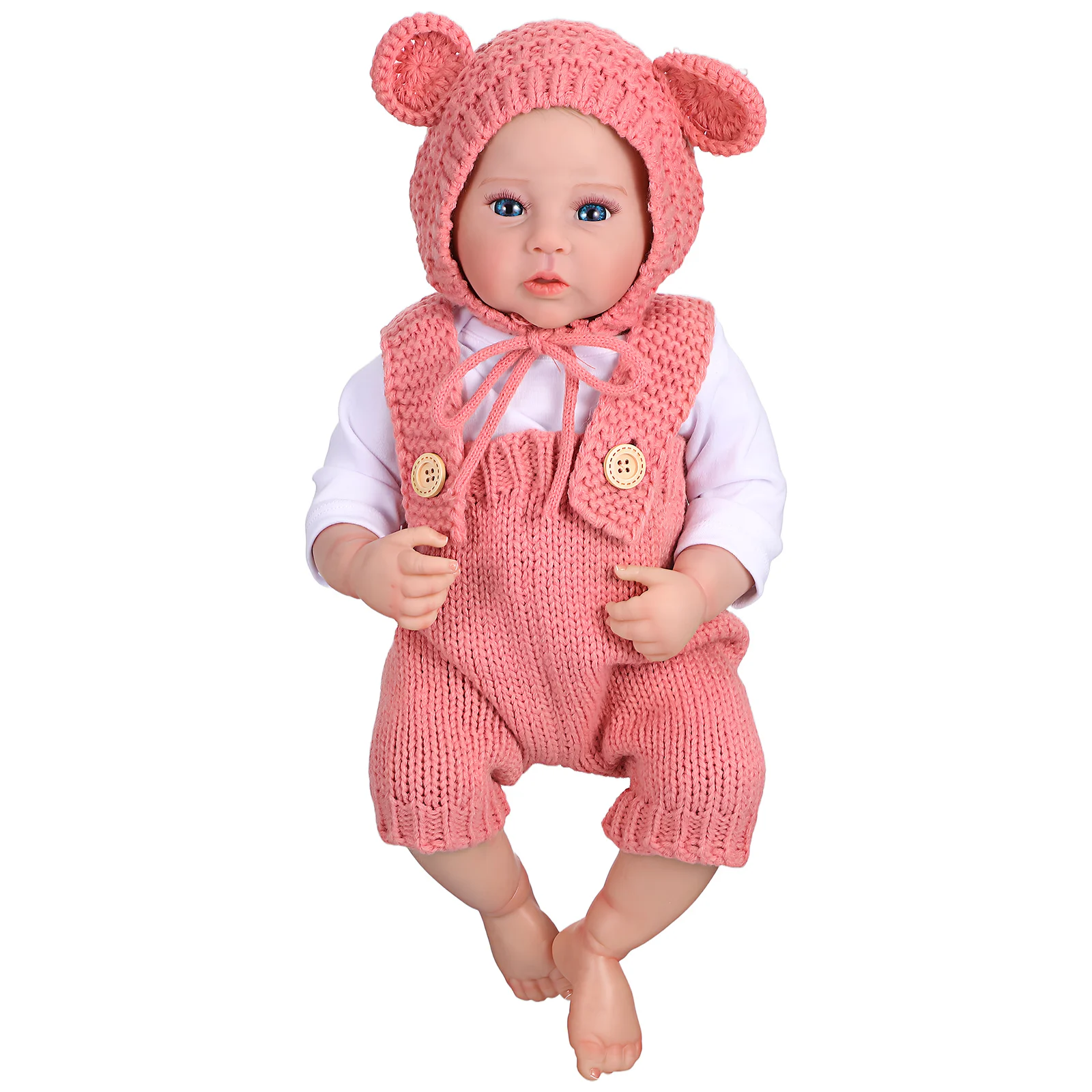 

19 Inch Soft Body Realistic Newborn Reborn Full Vinyl for Kids Includes Clothes Feeding Accessories Vivid Baby