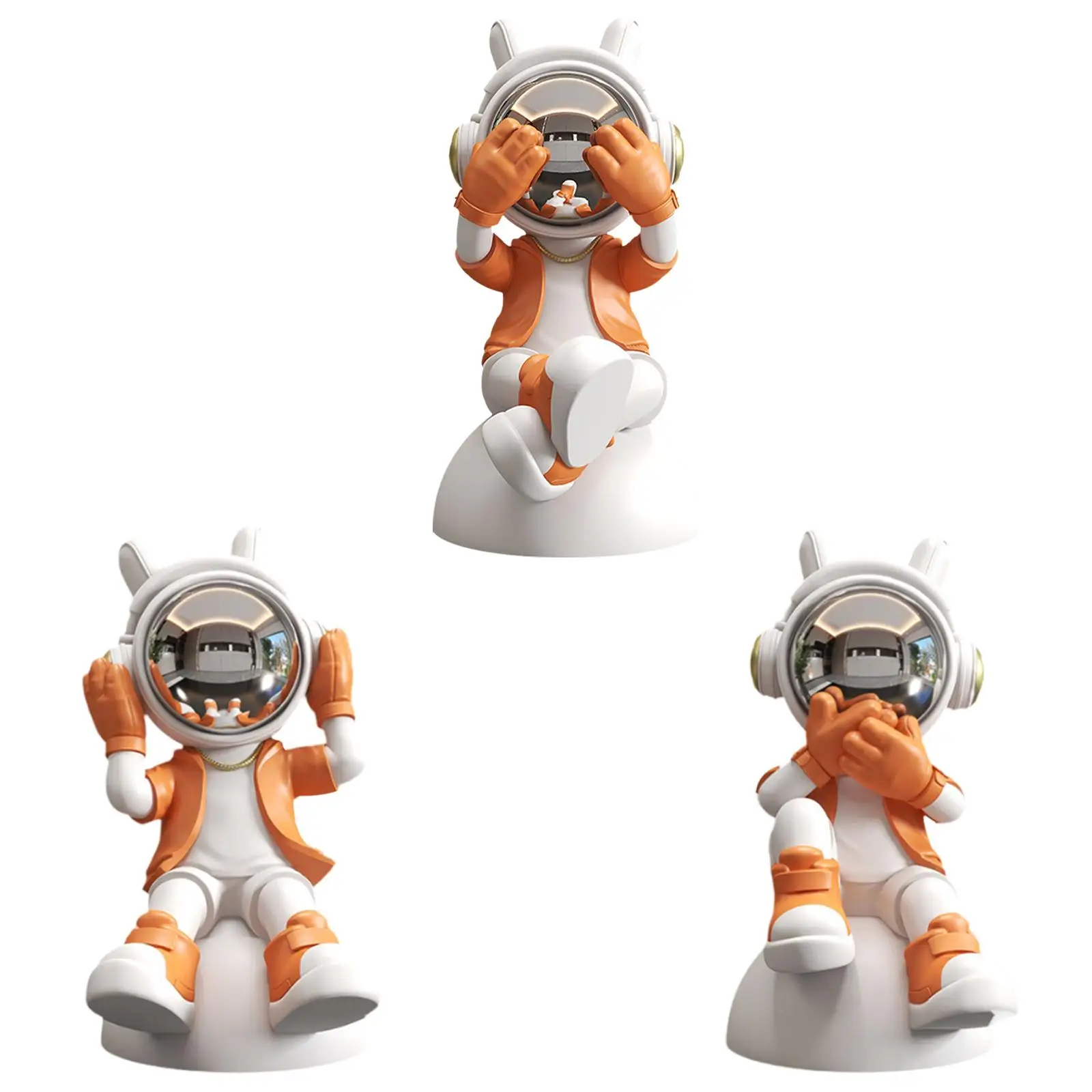 

Astronaut Ornament Decorative Statue Resin Home Decoration Desktop Ornament Astronaut Sculpture for Table Centerpiece Bedroom