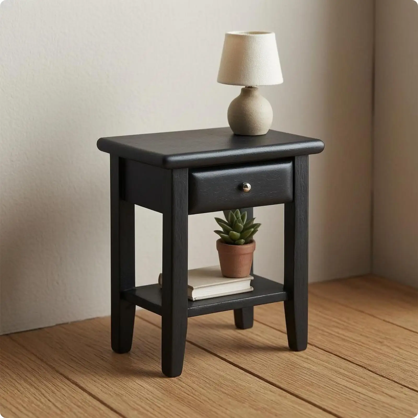 Dollhouse Nightstand Openable Drawers Miniature Nightstand Safe Materials