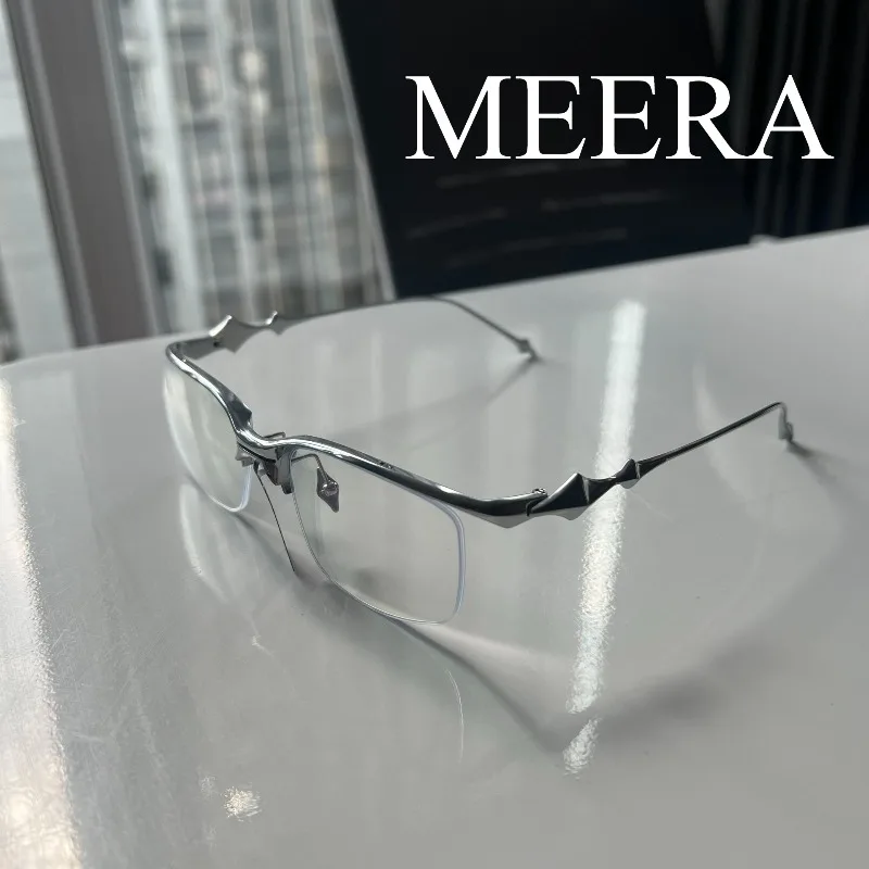 2026 New Gm Style Glasses Titanium Eyewear Silver Rectangle Glasses Anti Blue Light Eyewear Fashion Spectacle Decorative Kro - Image 3