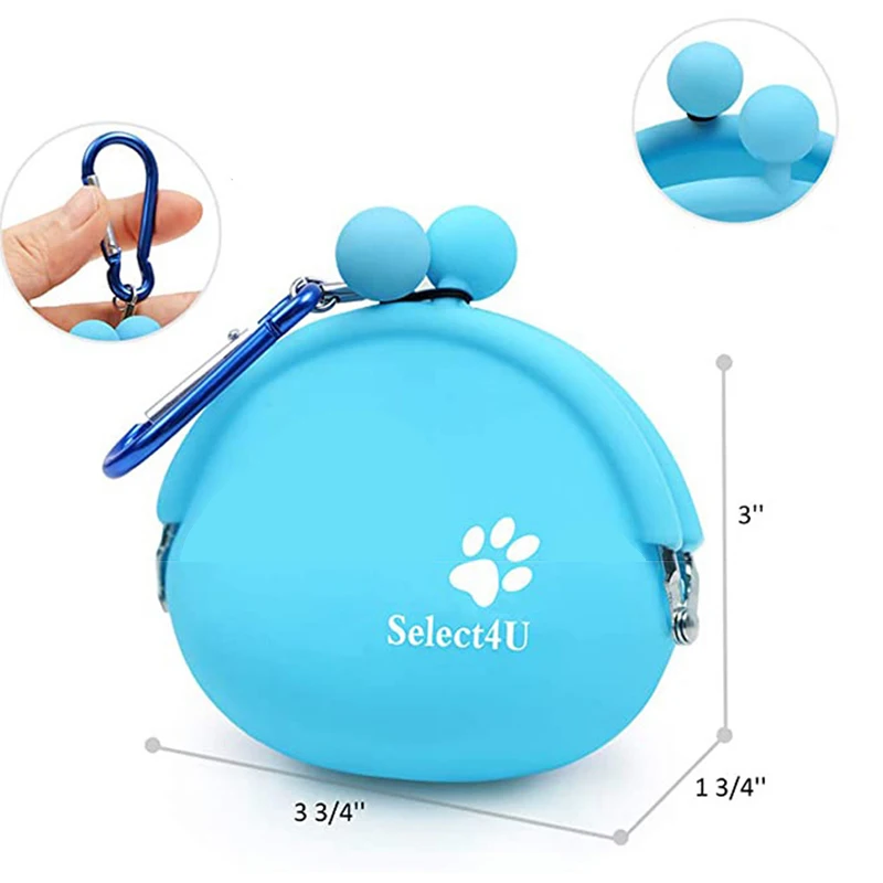 Tren de silicona para perros y mascotas, bolsa con bolsillos para aperitivos y comida, para caminar, entrenamiento de perros, almacenamiento de