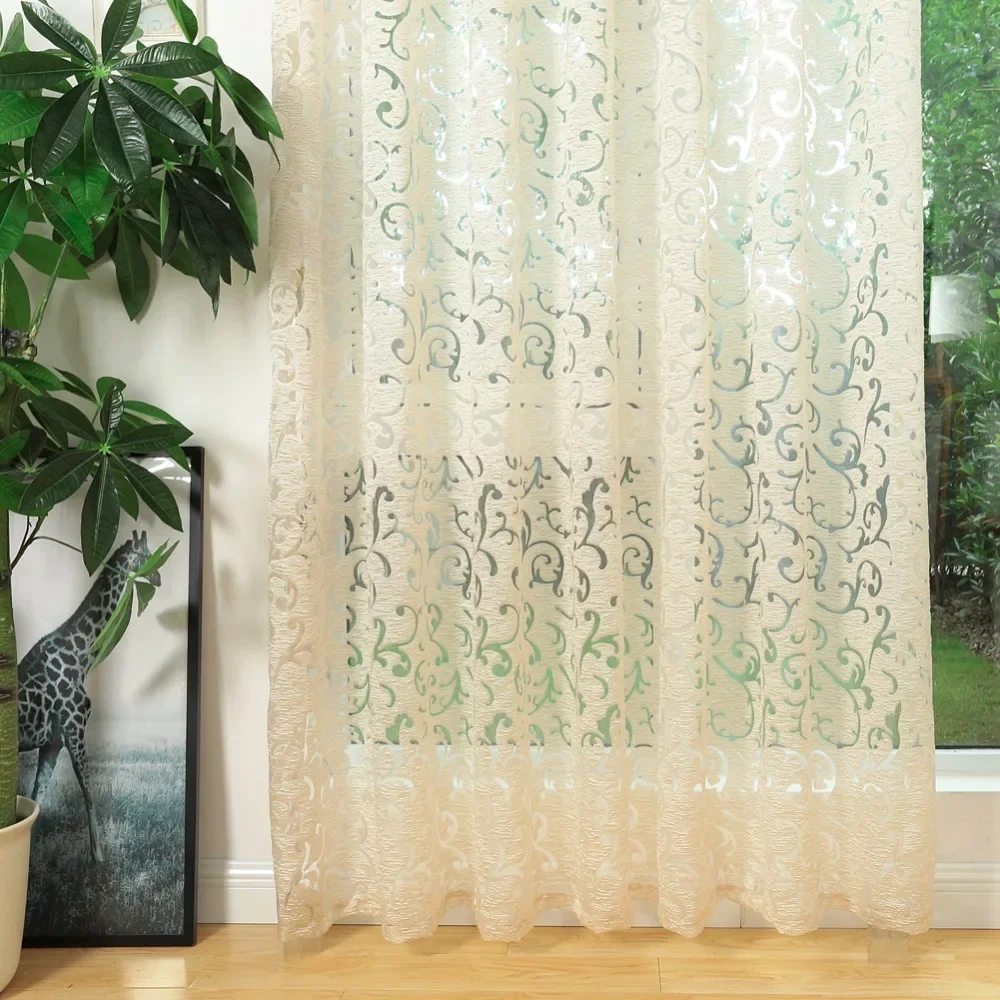 NAPEARL 1 Piece European Style Jacquard Curtain for Home Window Treatments Short Kitchen Modern Living Room Ready Made