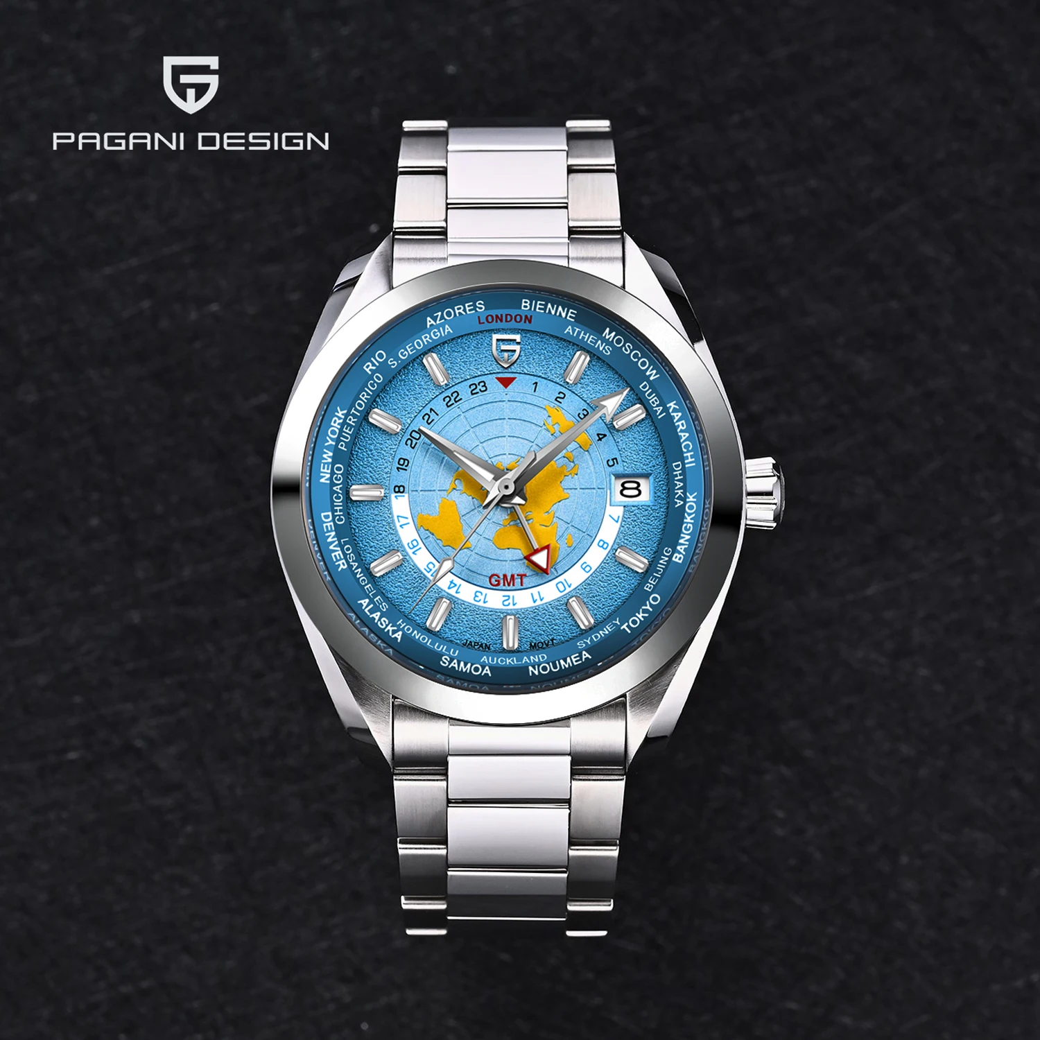 

PAGANI DESIGN GMT Mechanical Watches Mens Automatic Watch For Men 2024 Top Luxury Wristwatch AR Sapphire Waterproof Gift Clock