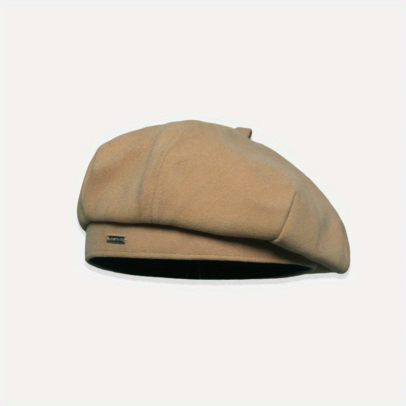 

Elegant Thin Beret for Women Korean Classic Black Solid Color Painter Hat Soft Premium Feel Autumn Winter Caps