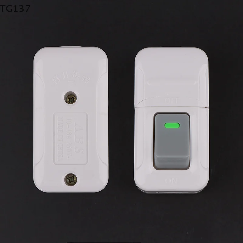 

White ON/OFF Push Button LED Table Lamp Switch 6A 250V Midway Control Power Switch For Cab Bedside Lighting