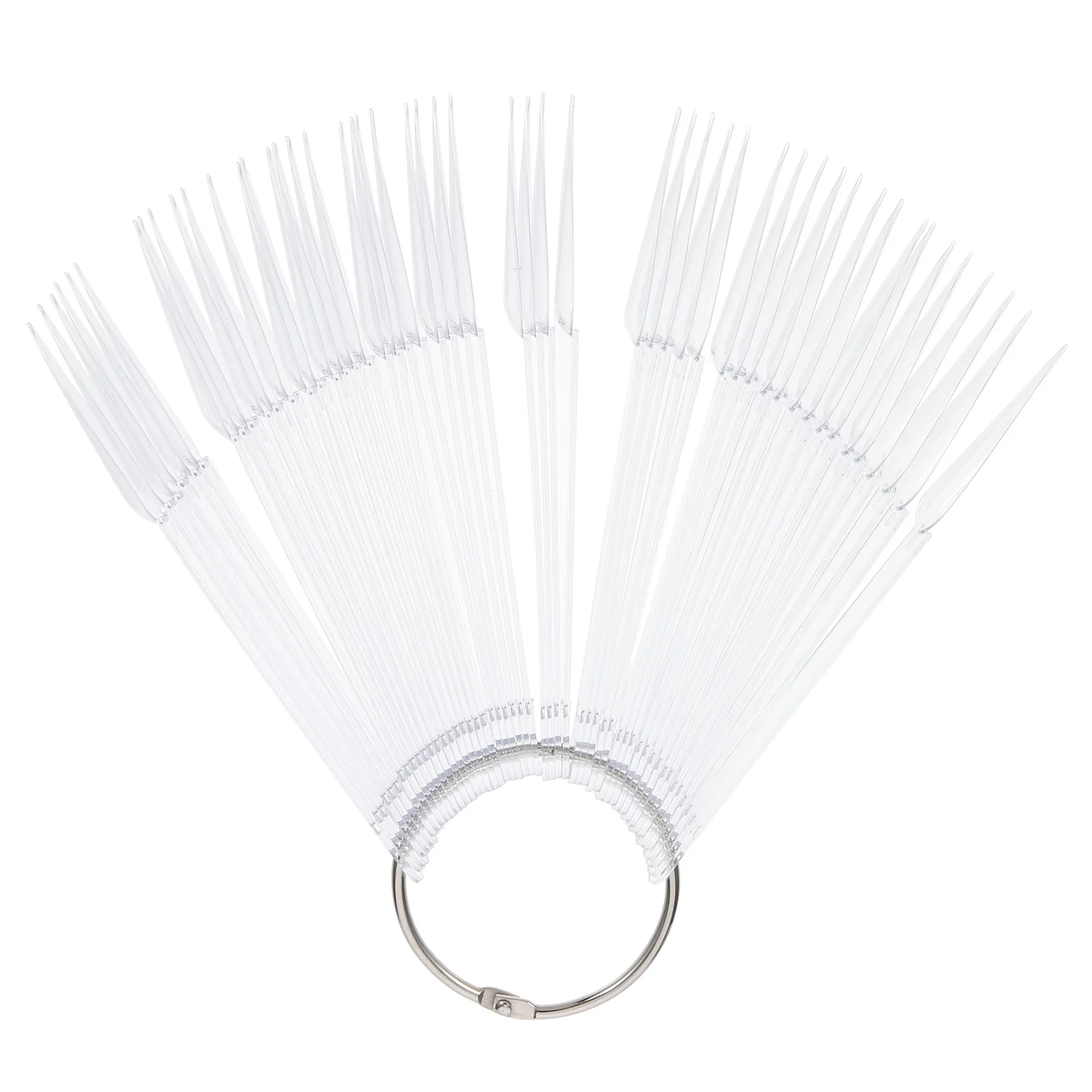 

100Pcs Nail Art Display Tips Foldable False Nail for Salon Polish Color Sample Gel Manicure Practice Kit