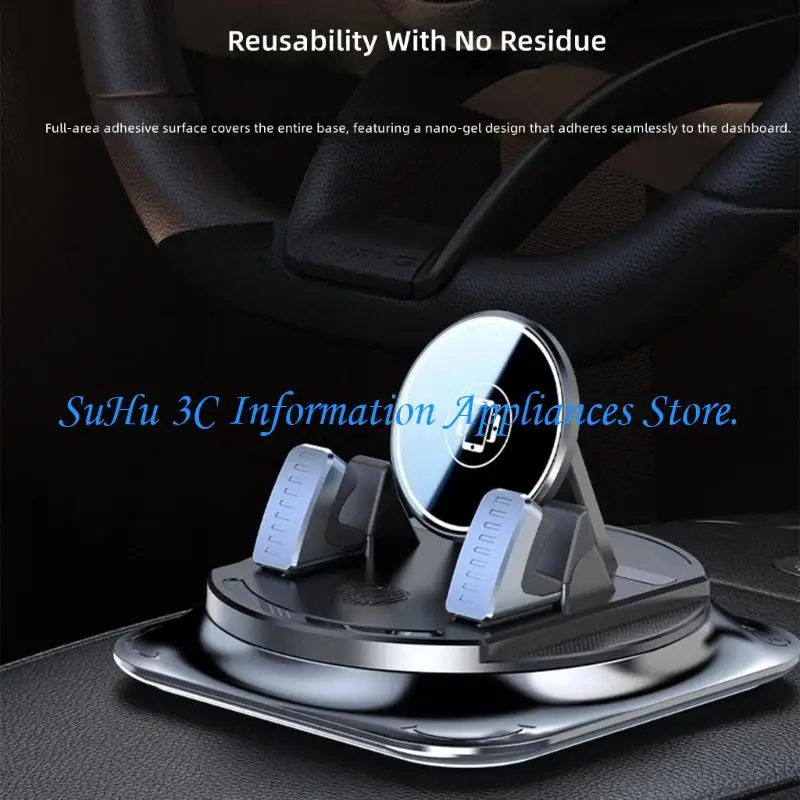

Easy Installation 360 Degree Rotating Holder Brackets Car Phone Holder Dashboard Mount Holder for Most Cellphone Models