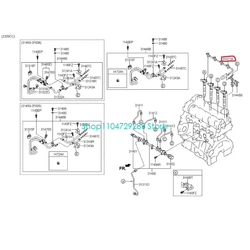 Manguera de fuga de inyector de combustible de repuesto, ajuste directo, manguera de retorno de ingeniería precisa para modelos SUV 314712F001 314712F000 DRM8002