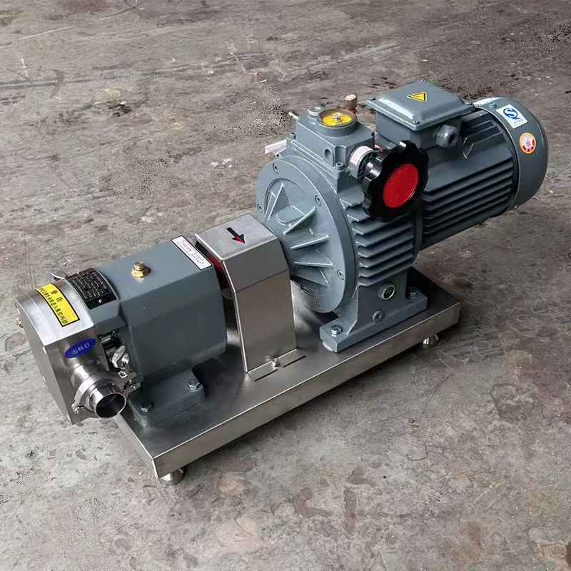 1Hp Food Grade Stainless Steel SS304 High Viscosity Rotary Lobe Pump With Mechanical Stepless Speed Regulation