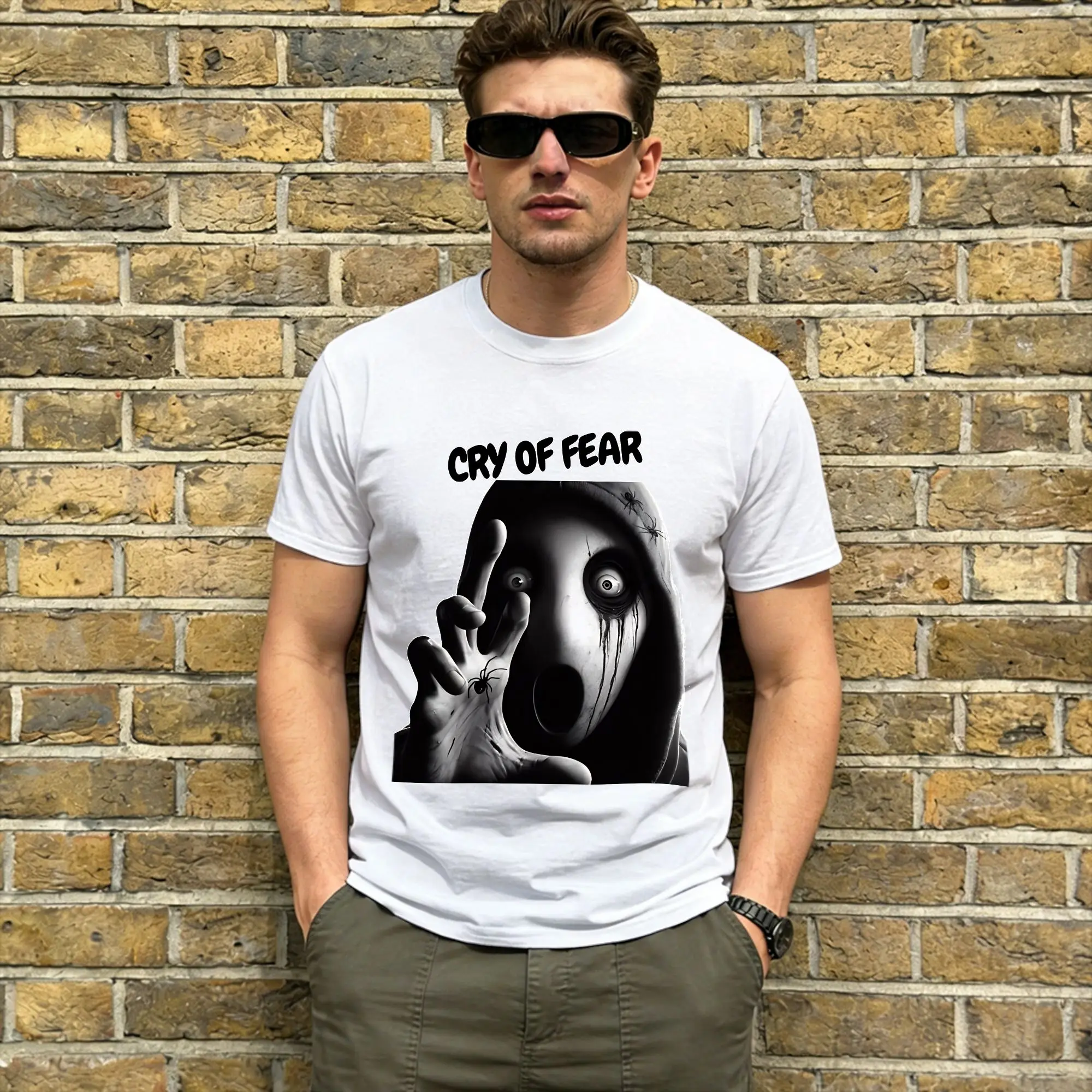 Cry of Fear T Shirt Summer  Trending T-Shirts Men's Pure Cotton Round Neck Plus Size 5XL Clothing Short Sleeve Vintage Tshirt