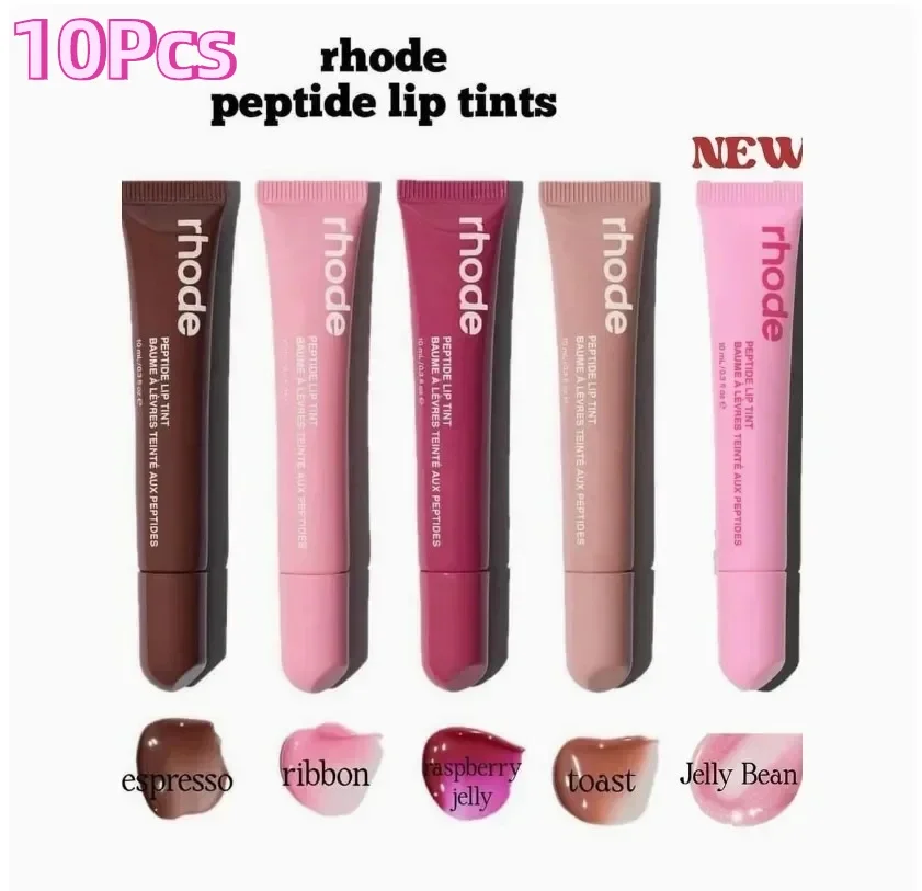 10Pcs Lip Balm Phone Case Gloss Long-lasting Moisturizing Liquid Lipstick Toast Espresso Raspberry jelly Transparent Lip Glaze