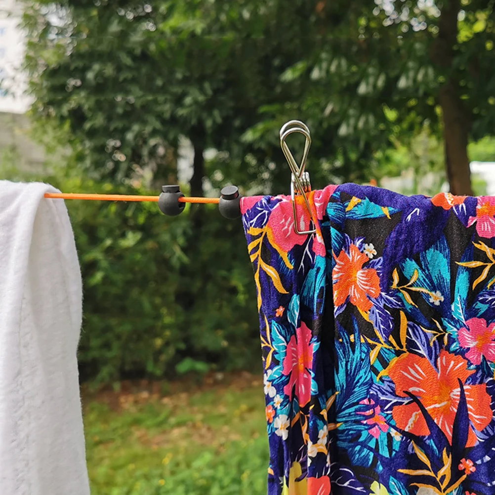 

Retractable Clothes Hanging Rope Outdoor Indoor Bathroom Laundry Room Windproof Extension Type Orange Retractable