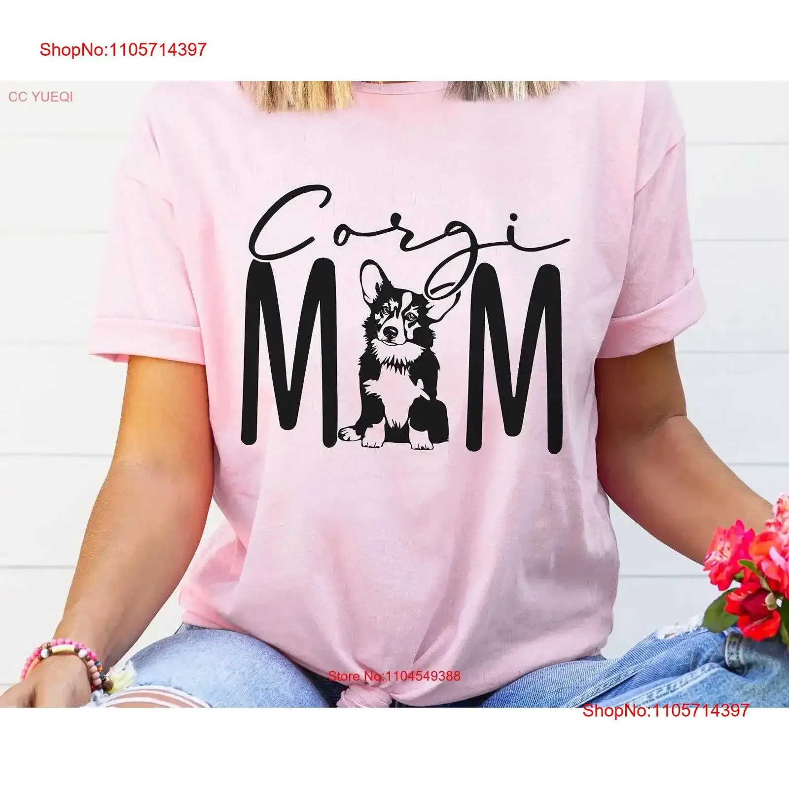 Corgi s Mom Welsh Dog Fur Mama Rescue Lover For Her T Shirt vintage Washed Stylish Stretched fashion Breathable Comfortable