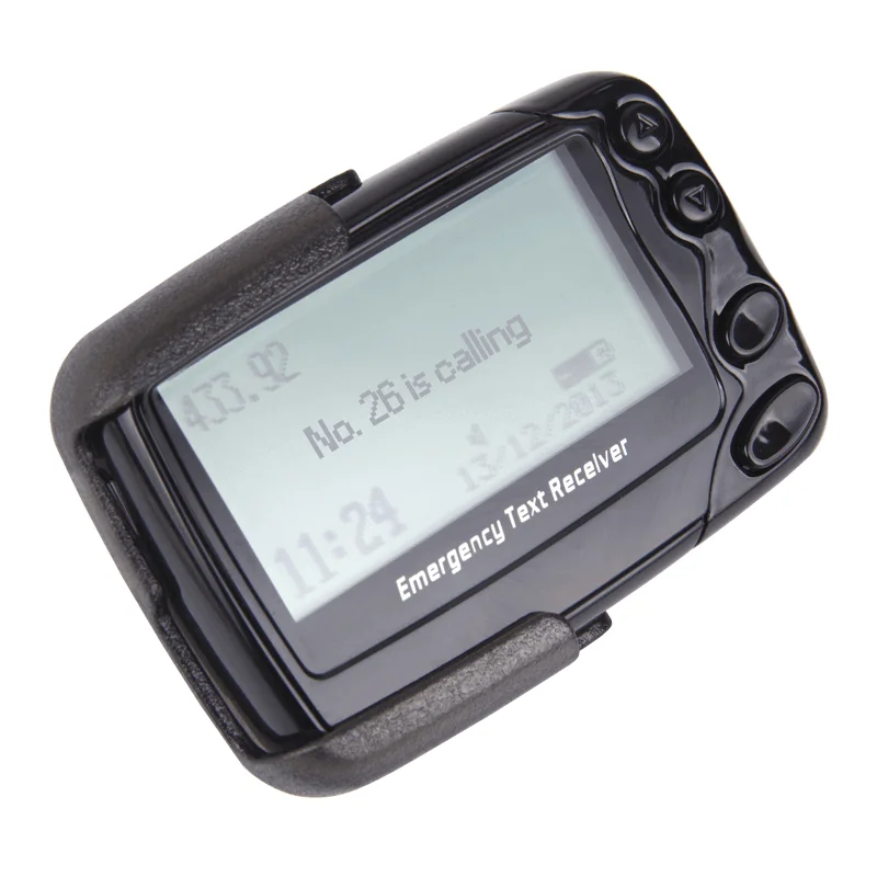 POCSAG program multifunction emergency text receiver wireless beeper 4 lines alpha numeric pager