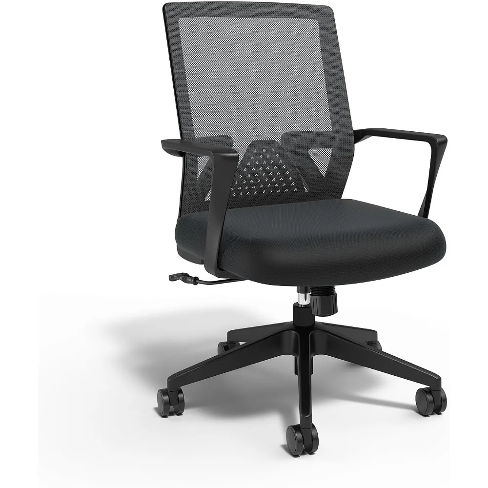 

Staples Cartwright Ergonomic Office Desk Chair, Adjustable with Breathable Mesh & Lumbar Support, Perfect for Home & Office, Bla