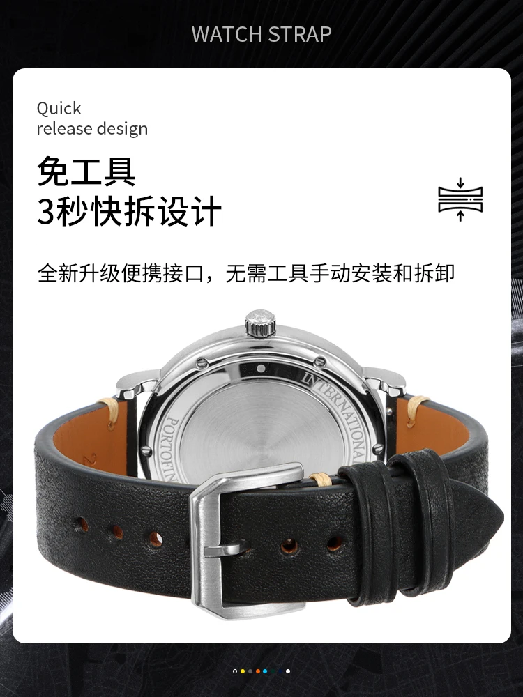 

Винтажный ремешок для часов из вощеной кожи, совместимый с Glashütte Original Spezialist, Pano, Senator и сериями Vintage.