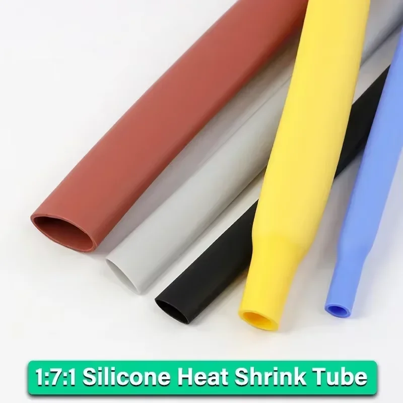 

Silicone Heat Shrink Tube Diameter 0.8~30mm 2500V Flexible Cable Sleeve Insulated High Temperature Soft DIY Wire Wrap Protector