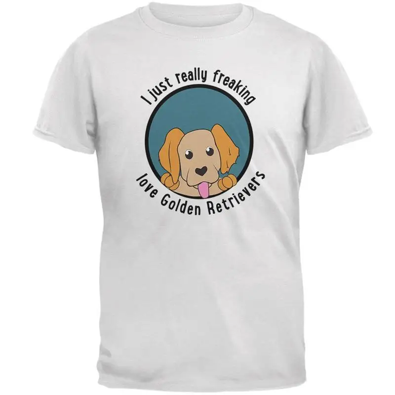 

Мужская мягкая футболка с собакой «Я просто любит» Golden Retrievers
