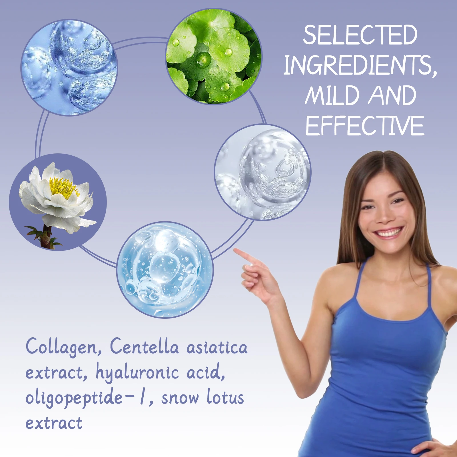 مصل الوجه EELHOE مع الكولاجين المغذي للعناية بالبشرة، ترطيب منعش، ترطيب، مغذي، مجموعة العناية بالبشرة