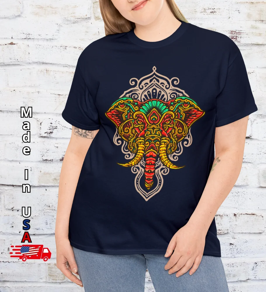 Elephant Tribal Mandala Boho T Shirt Ganesha Ganesh Tee Clothing Indian Style