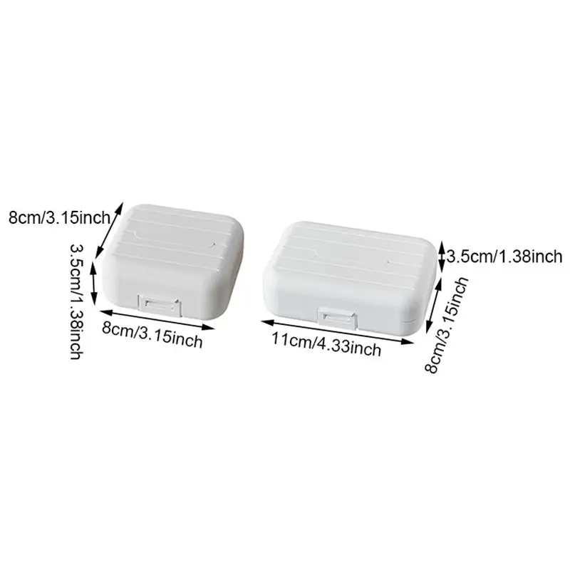 

Portable Mini Pill Box Double Sealed Organizer With Snap Lock Compact Case Divided Lockable Drug Medicine Storage Organizers