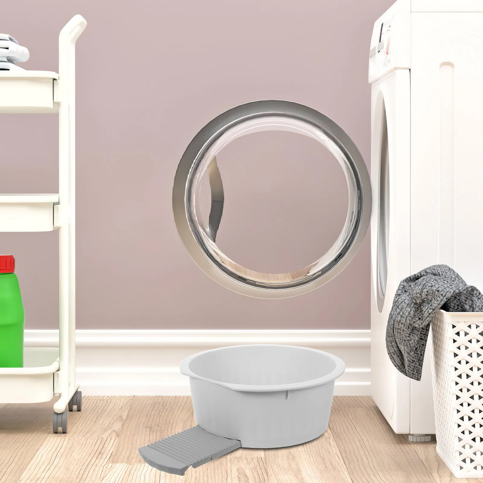 

Набор для стирки: стиральная доска и таз из утолщенного пластика премиум-класса, нескользящий таз для ручной стирки