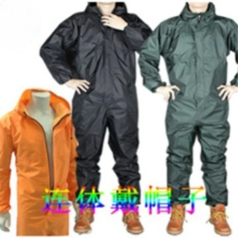 

Плащ для мотоциклистов, цельный водонепроницаемый маслостойкий и пылезащитный мужской уличный костюм с капюшоном